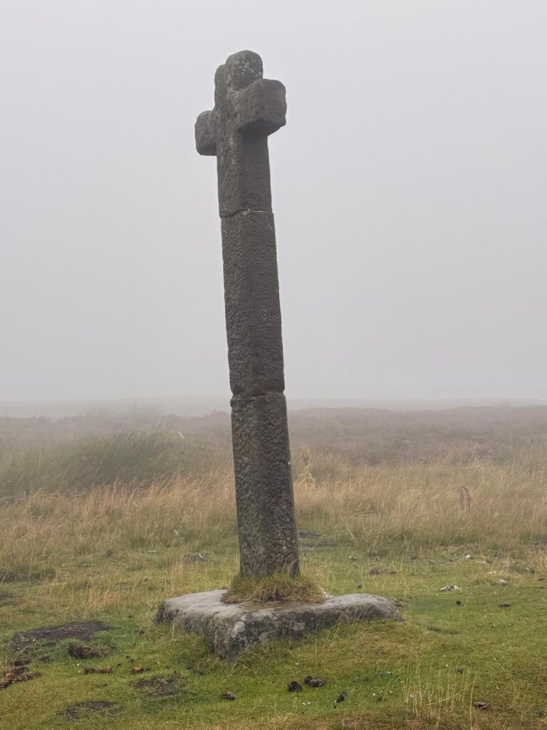 young ralph cross, on the north york moors, north yorkshire, england. dating back to the 11th 13th century