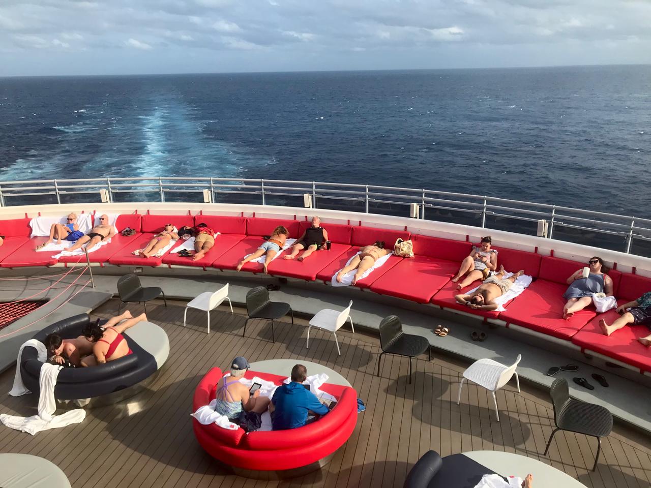 Cruise ship Deck with people