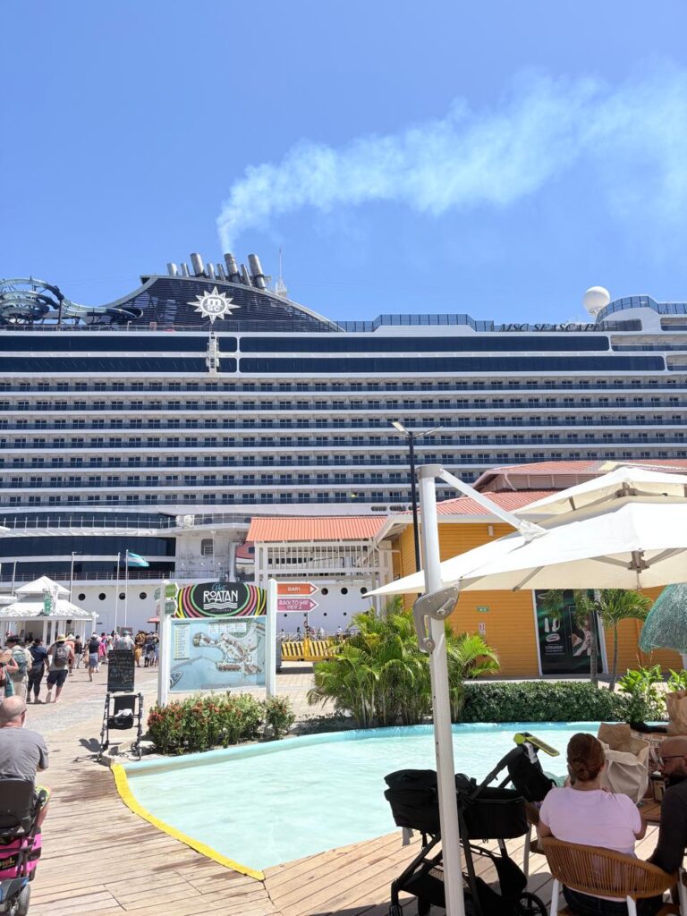 Roatan Port is great to relax before boarding