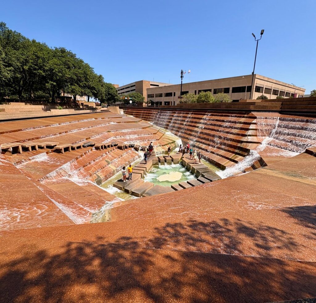 the water garden in Fort Worth Texas